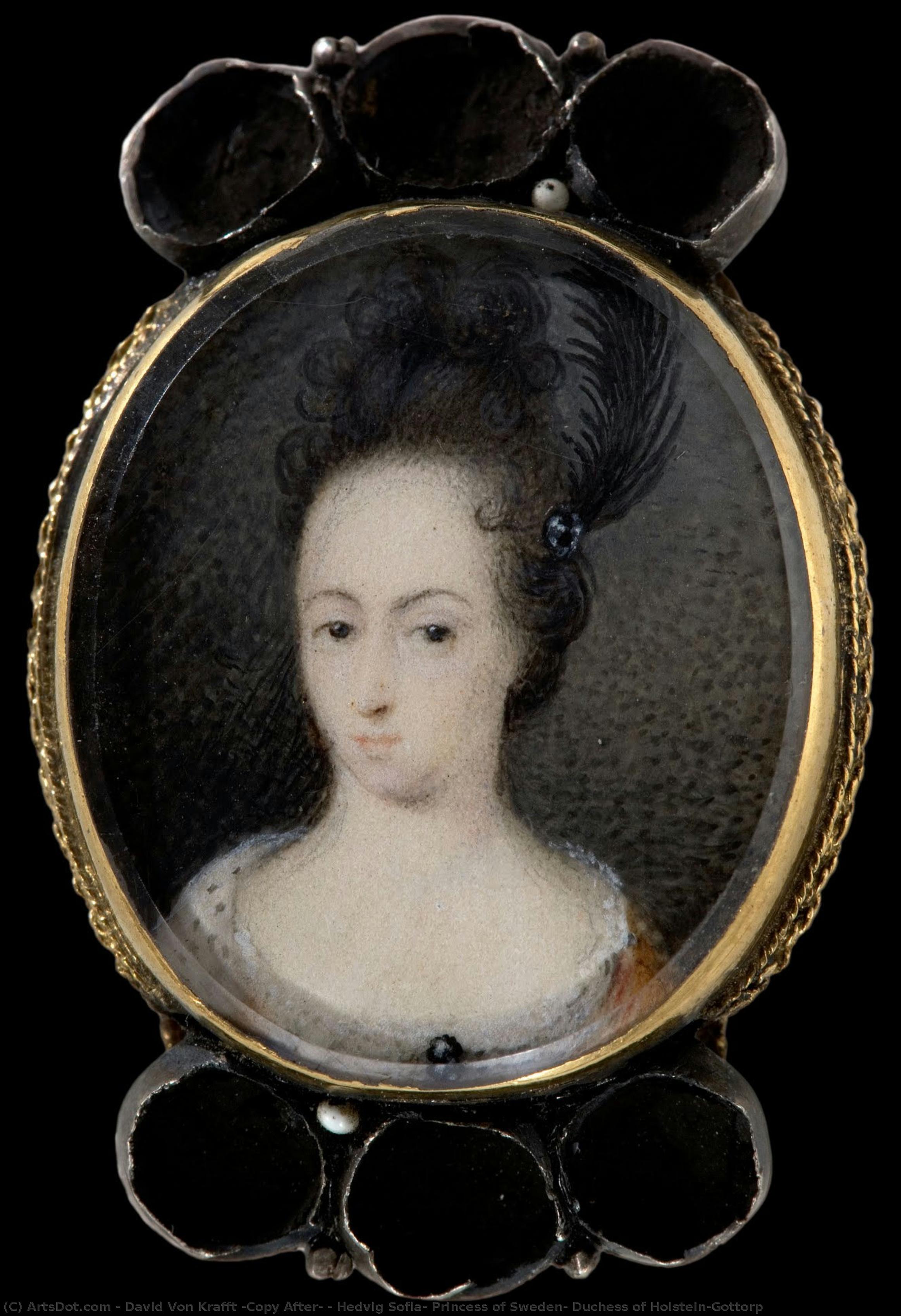 Hedvig Sofia, Princess Of Sweden, Duchess Of Holstein-gottorp — David Von Krafft (copy After)