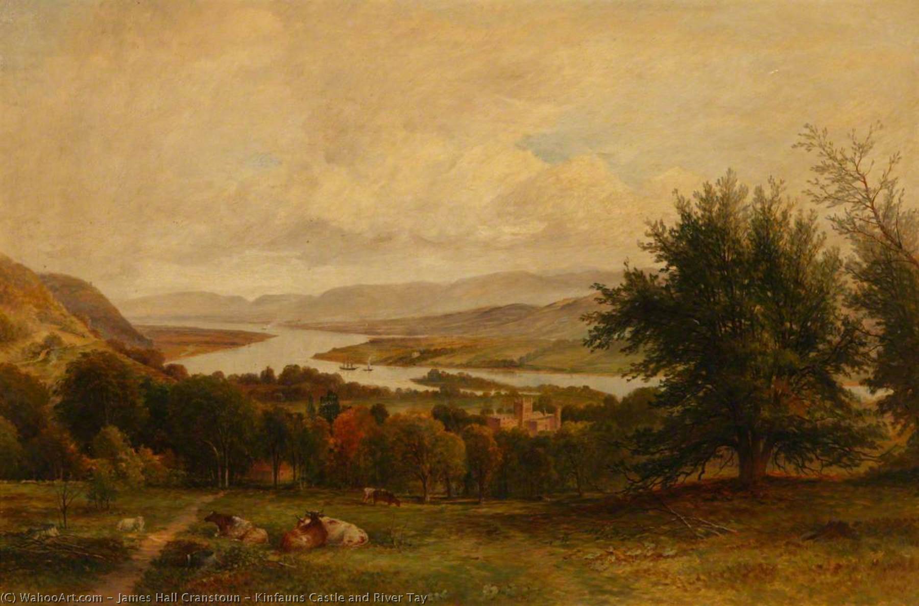 Kinfauns Castle And River Tay — James Hall Cranstoun