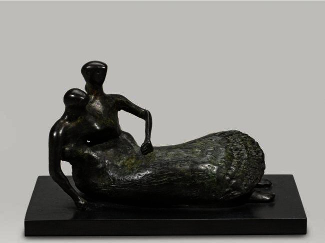 Reclining Mother And Child; Shell Skirt — Henry Moore