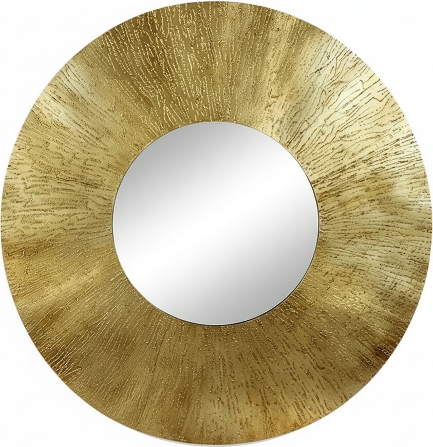 Golden Sunburst Metal Wall Sculpture – 60cm Diameter
