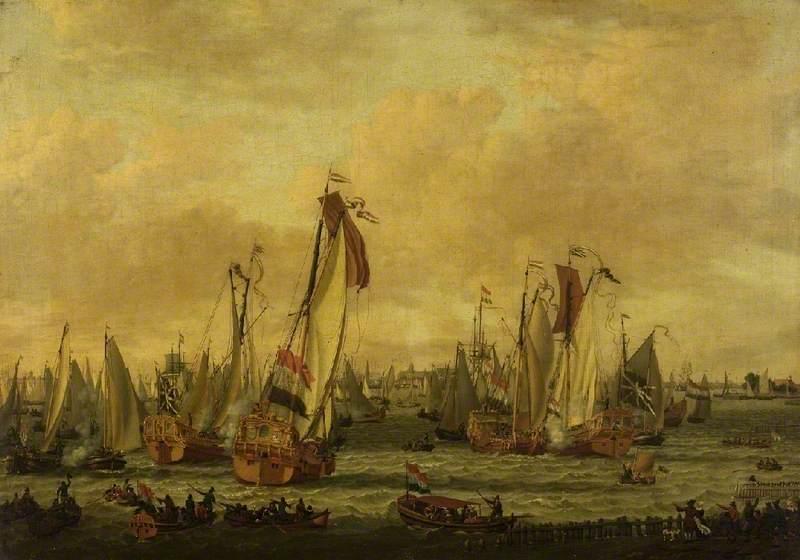 A Marine Sham Fight On The Y Before Amsterdam — Авраам Сторк