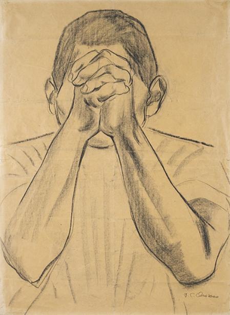 Figure With Hands Clasped Before Face — ホセ・クレメンテ・オロスコ