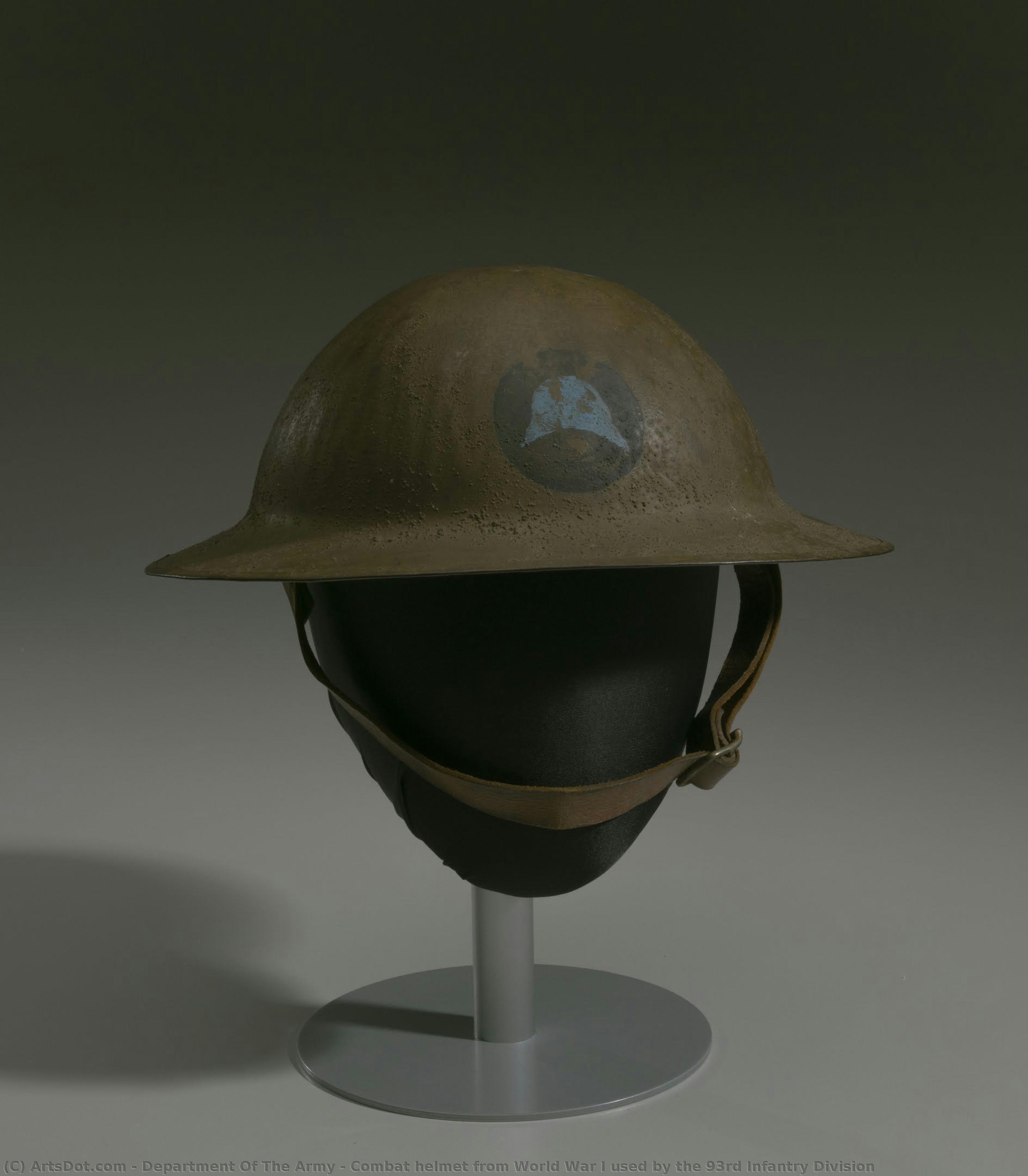 Combat Helmet From World War I Used By The 93rd Infantry Division — Department Of The Army