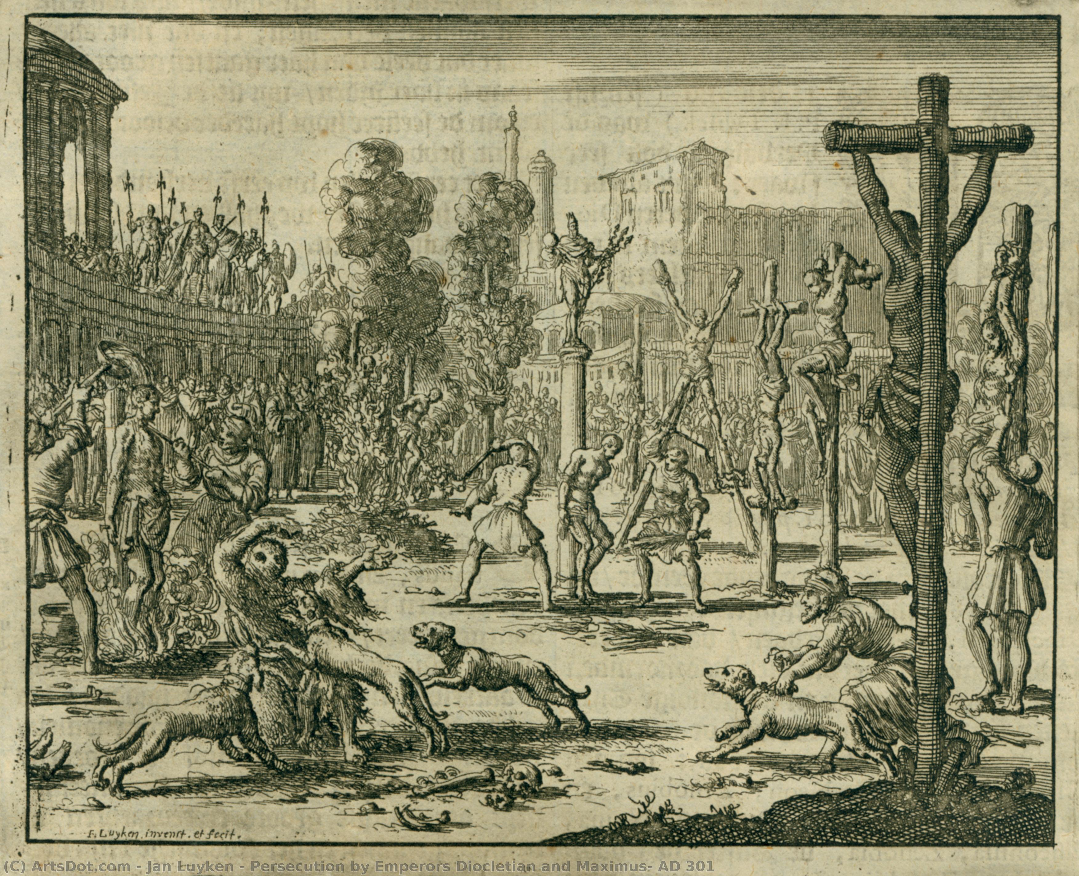 Persecution By Emperors Diocletian And Maximus, Ad 301 — Jan Luyken