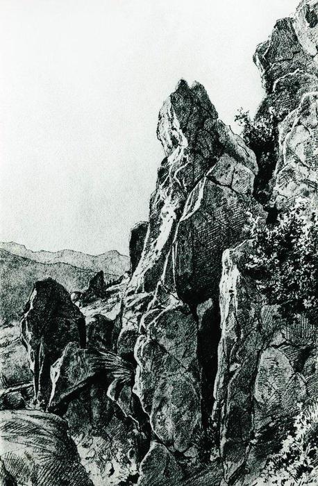Gurzuf. Rocks — Ivan Ivanovich Shishkin