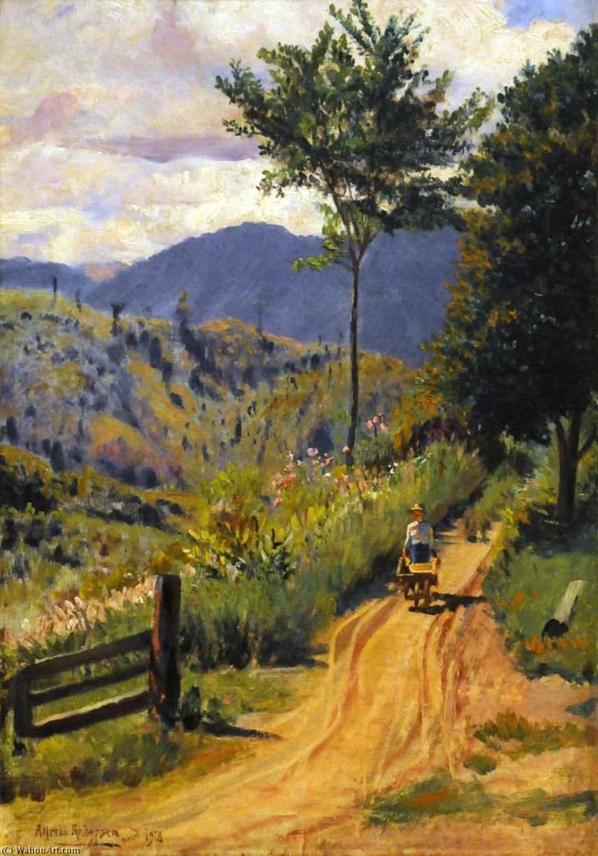 Landscape With A Mountain Rage And A Figure — Alfredo Andersen