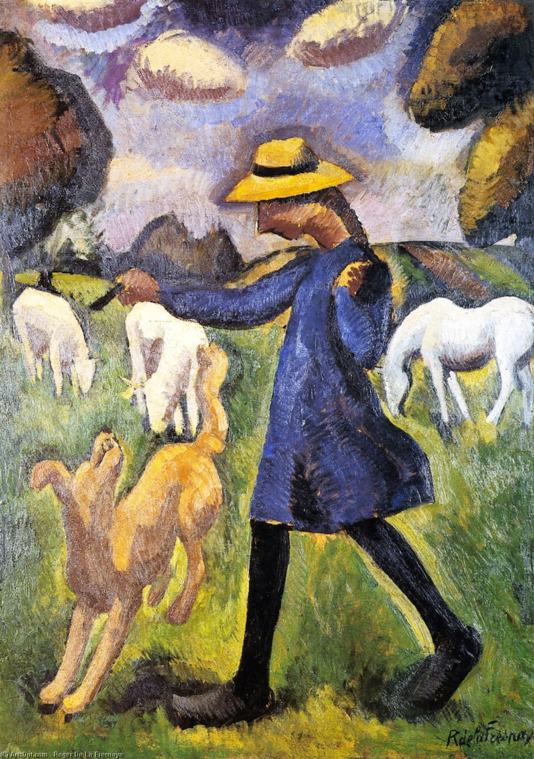 The Child Shepherdess Marie Ressort — Roger De La Fresnaye