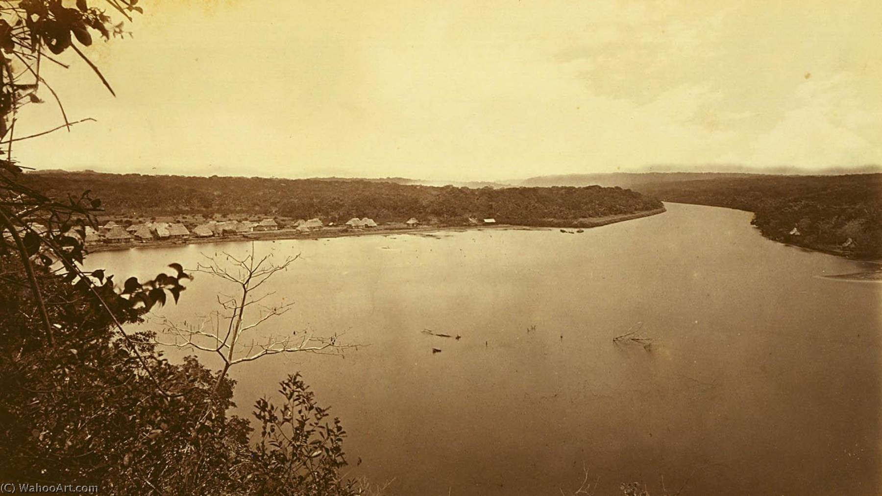Chagres River From The Fort, Panama — Eadweard J. Muybridge