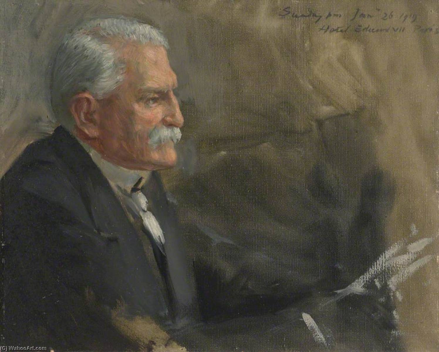 Baron Sidney Costantino Sonnino (1847–1922), Italian Foreign Minister (preparatory Study For 'the Supreme War Council In Session At Versailles On 3rd July 1918' And 'armistice Meeting 3rd And 4th November 1918') — Herbert Arnould Olivier