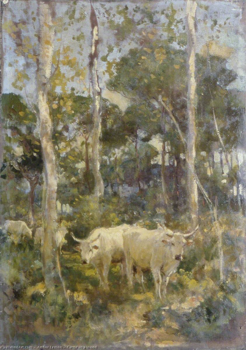 Cattle In A Wood — Arthur Lemon