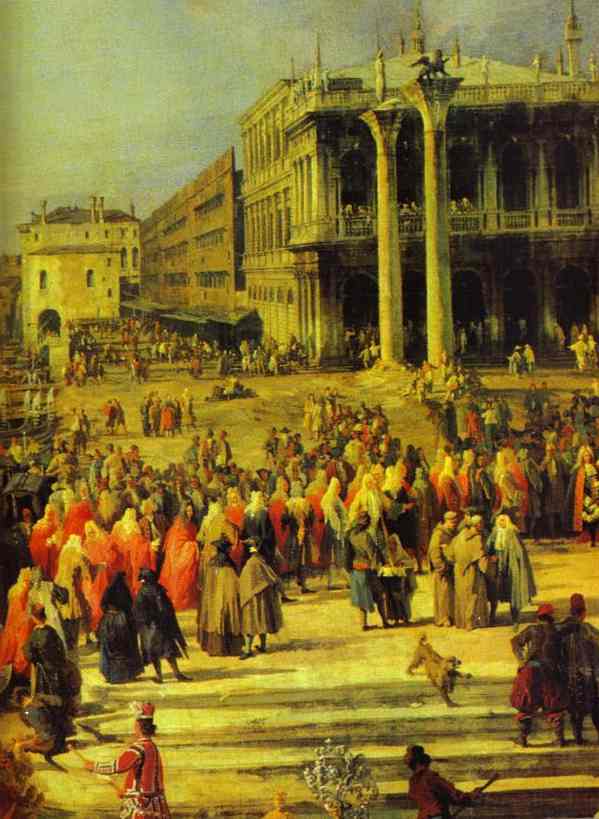 The Reception Of The French Ambassador In Venice. Detail — Canaletto