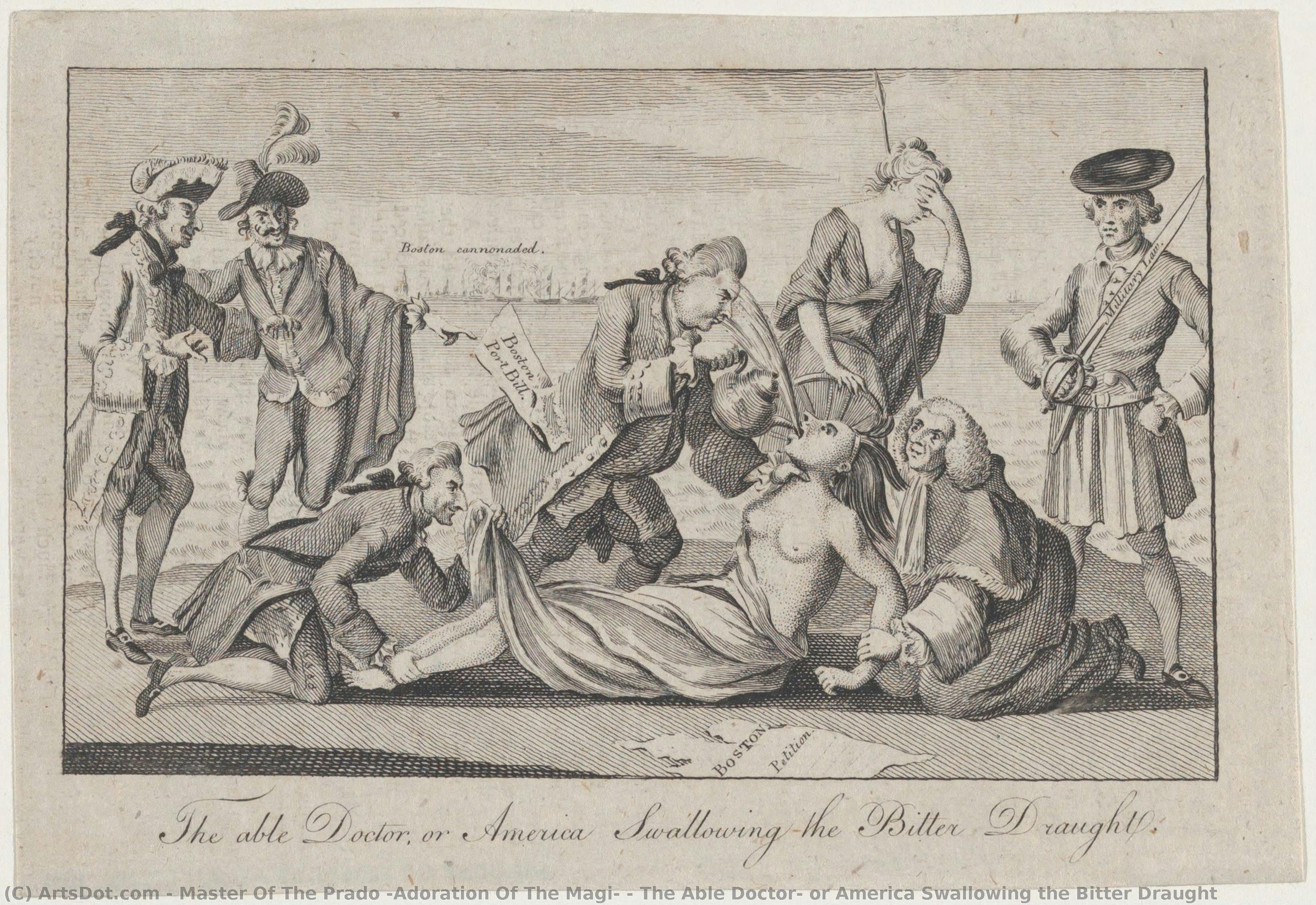 The Able Doctor, Or America Swallowing The Bitter Draught — Master Of The Prado --- Adoration Of The Magi