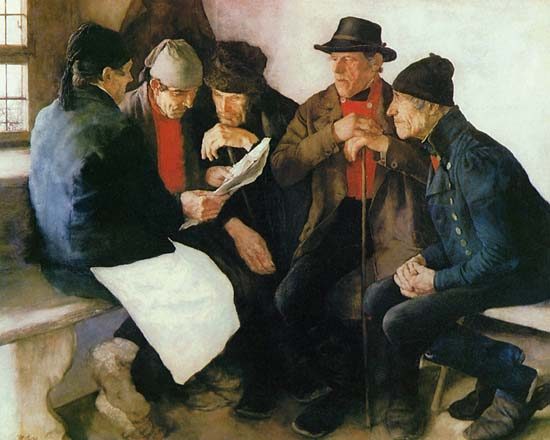 The Village Politicians — Wilhelm Maria Hubertus Leibl