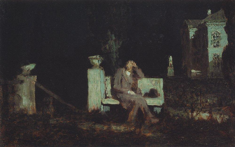 Moonlight Night. Meditation — Arkhip Ivanovich Kuindzhi