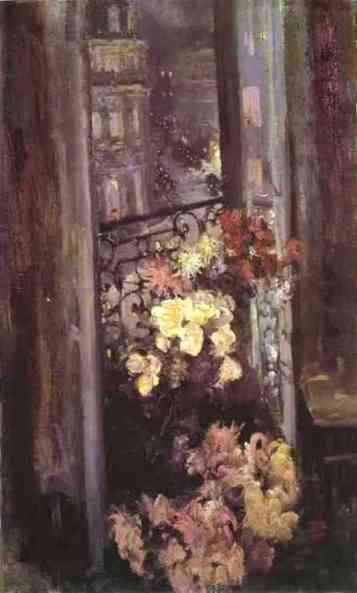 A Parisian Balcony — Konstantin Alexejewitsch Korowin