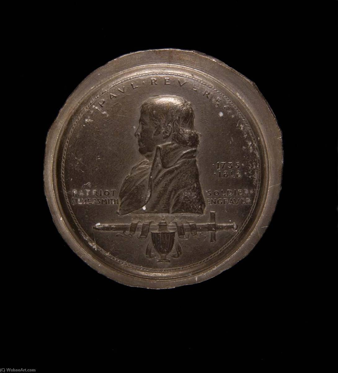 Paul Revere Sesquicentennial Medal (reverse) — Anthony De Francisci