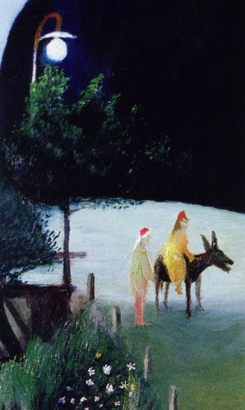 Electrically Illuminated Trees In Fajce (detail) — Lajos Gulacsy Kalman