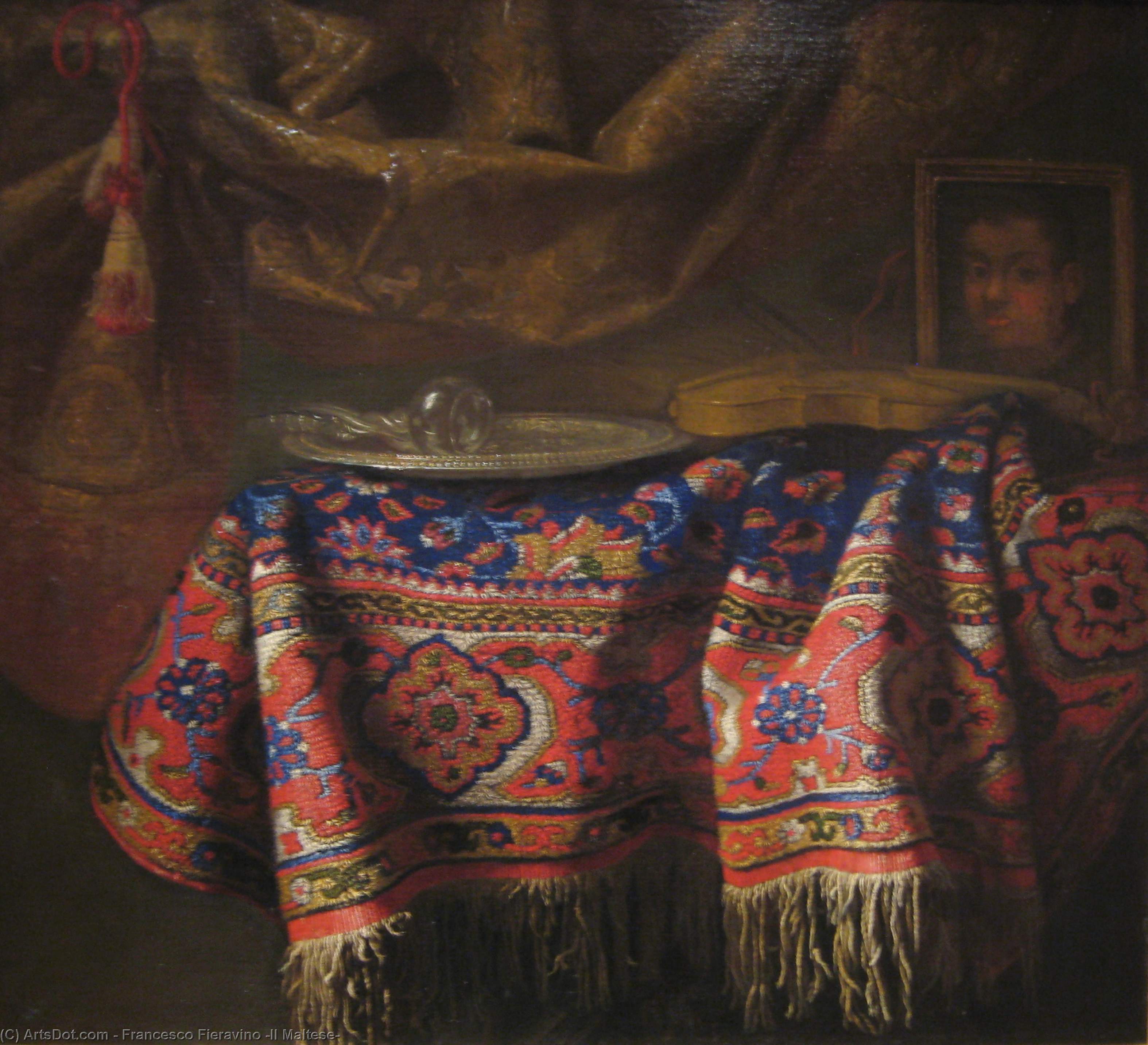 Still Life With Self-portrait — Francesco Fieravino (il Maltese)