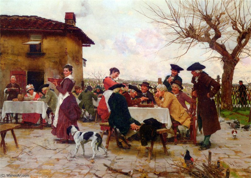 The Chess Players — Raffaelo Sorbi