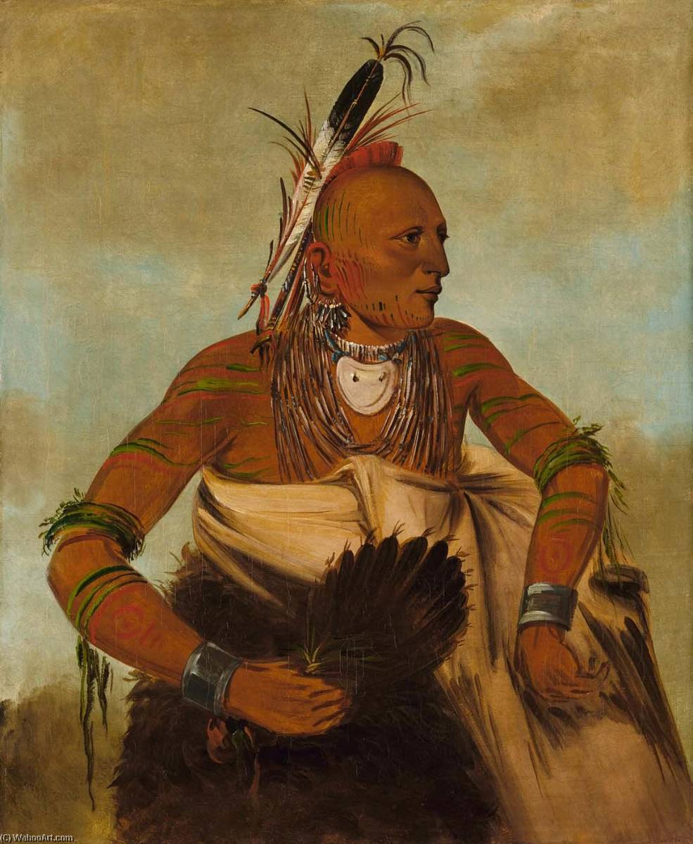 Wa Ho Béck Ee, Un Valiente Apuesto — George Catlin