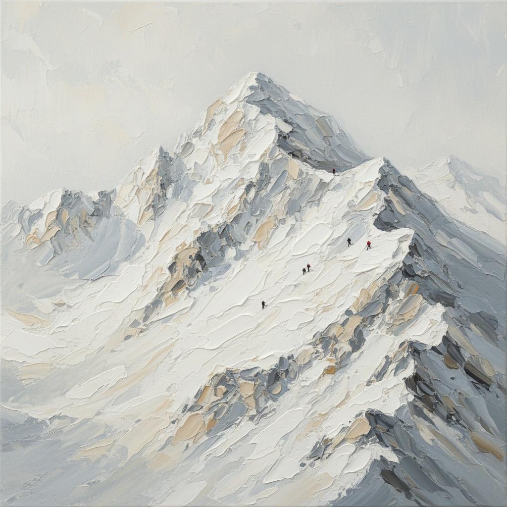 Solitary Shadows Upon The Sculptural Grandeur Of A Frozen Alabaster Summit — David Moreau