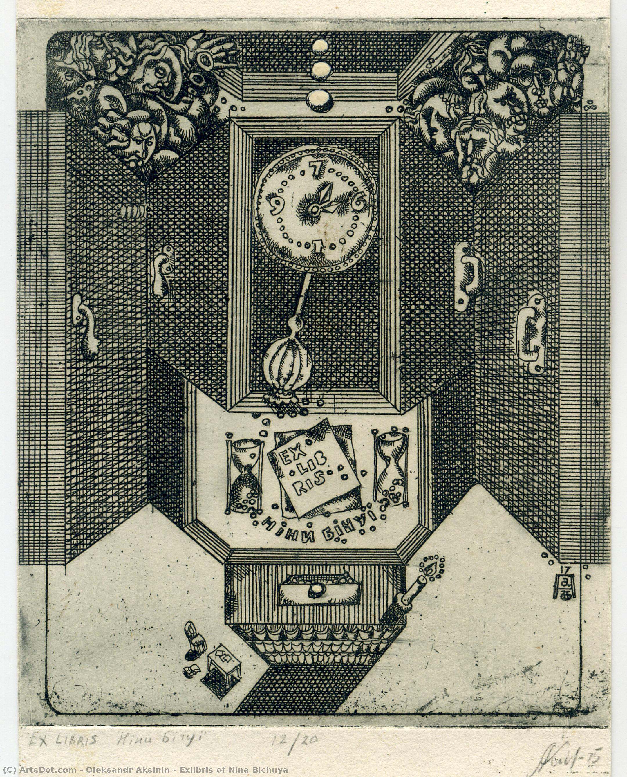 Exlibris Of Nina Bichuya — Oleksandr Aksinin
