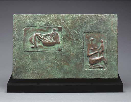Relief; Reclining Figure Mother And Child — Henry Moore