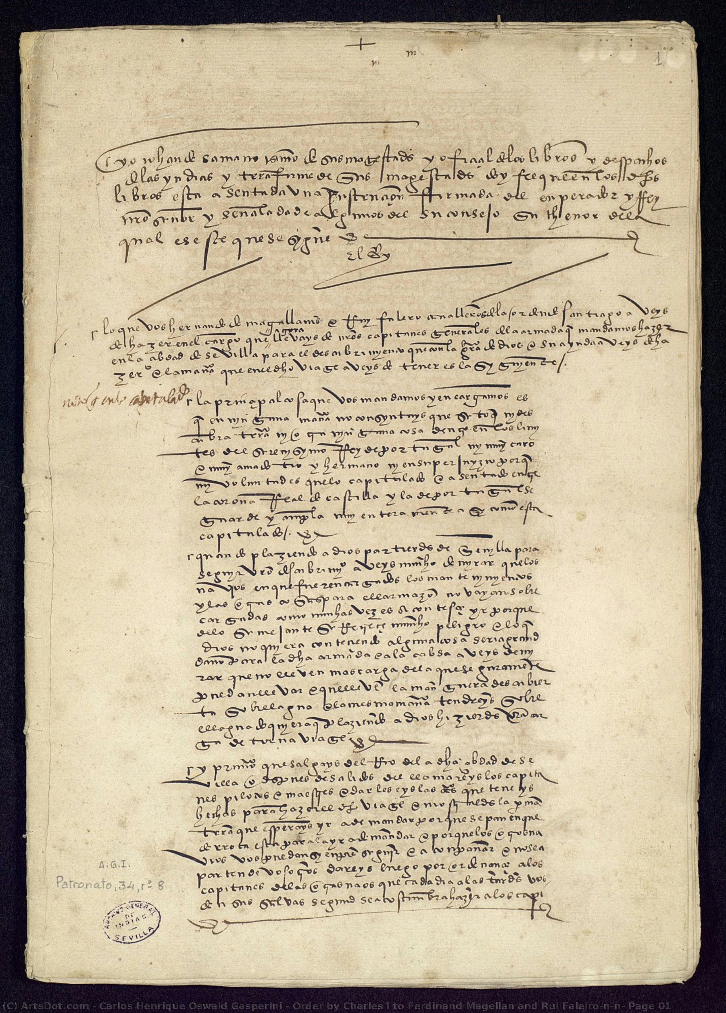 Order By Charles I To Ferdinand Magellan And Rui Faleiro\n\n/ Page 01 — Carlos Henrique Oswald Gasperini