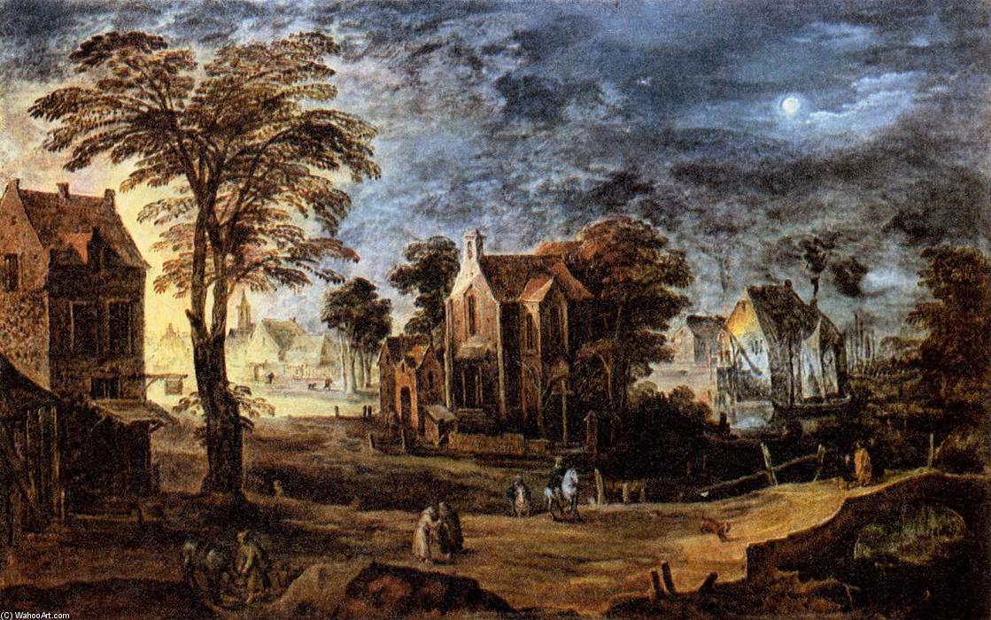Village At Full Moon — Joos De Momper