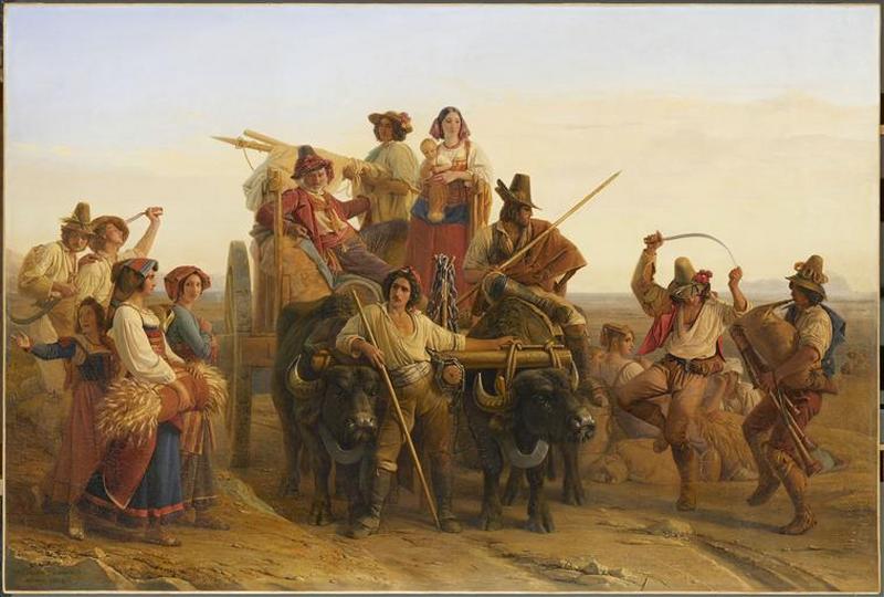 L'arrivee Des Moissonneurs Dans Les Marais Pontins — Louis Léopold Robert