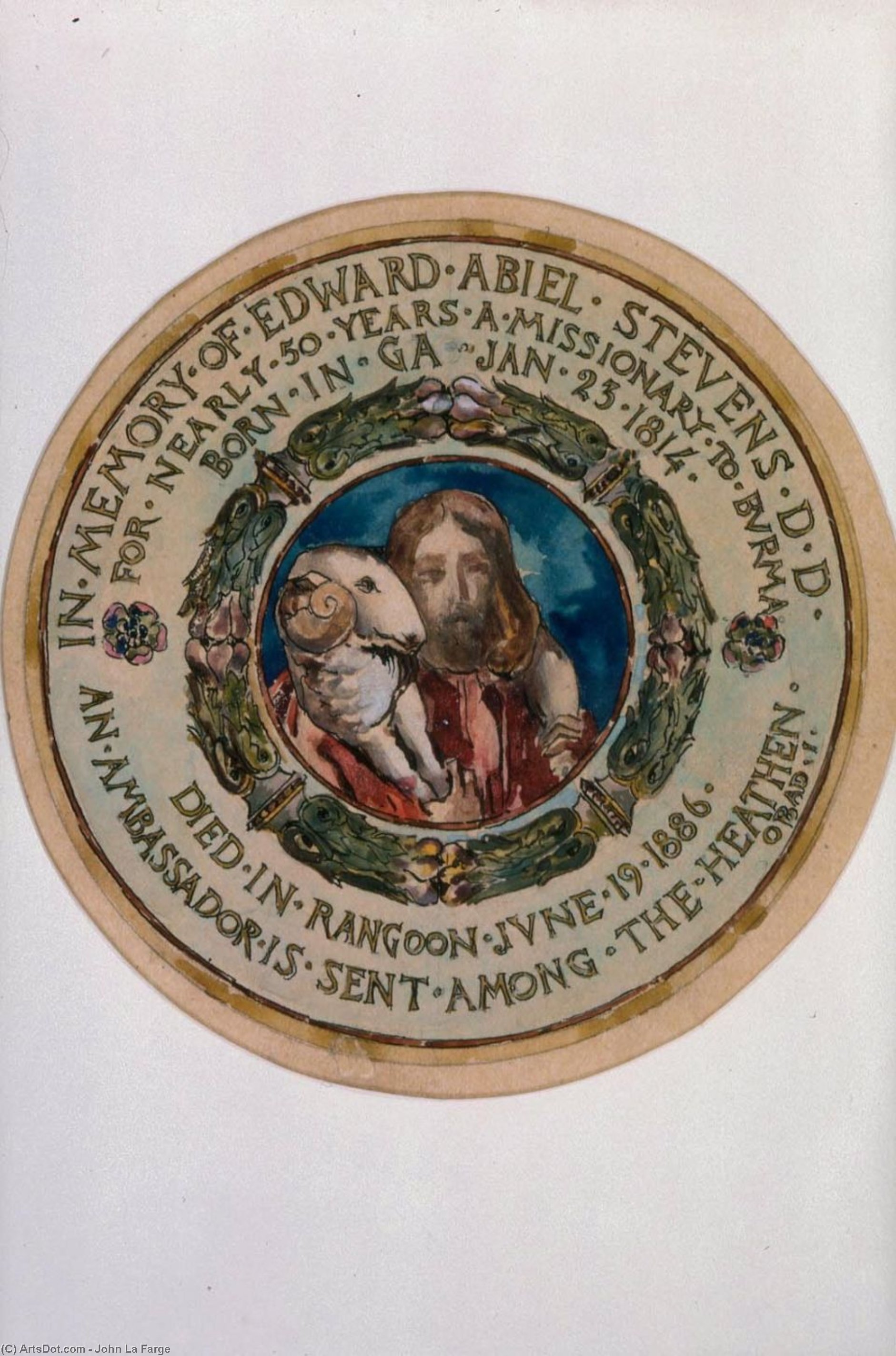 Design For A Memorial To Edward Abiel Stevens — ジョン・ラ・ファージ