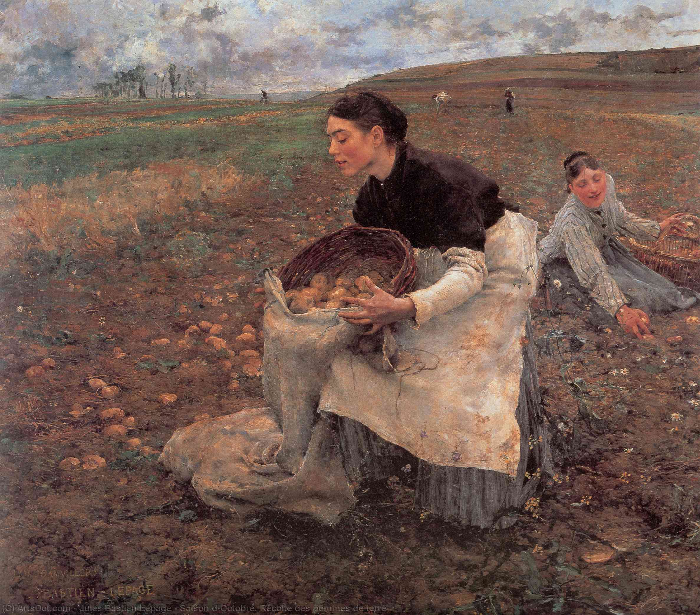Saison D'octobre. Récolte Des Pommes De Terre — Jules Bastien-lepage