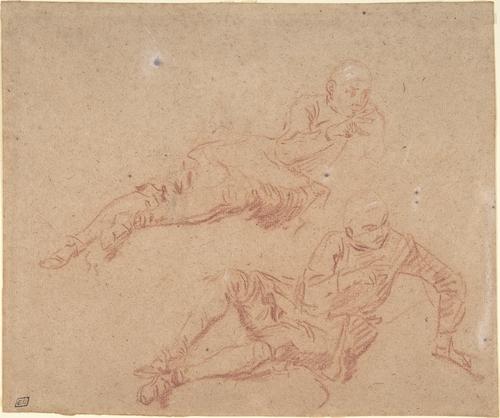 Two Studies Of Reclining Youth — Nicolas Lancret