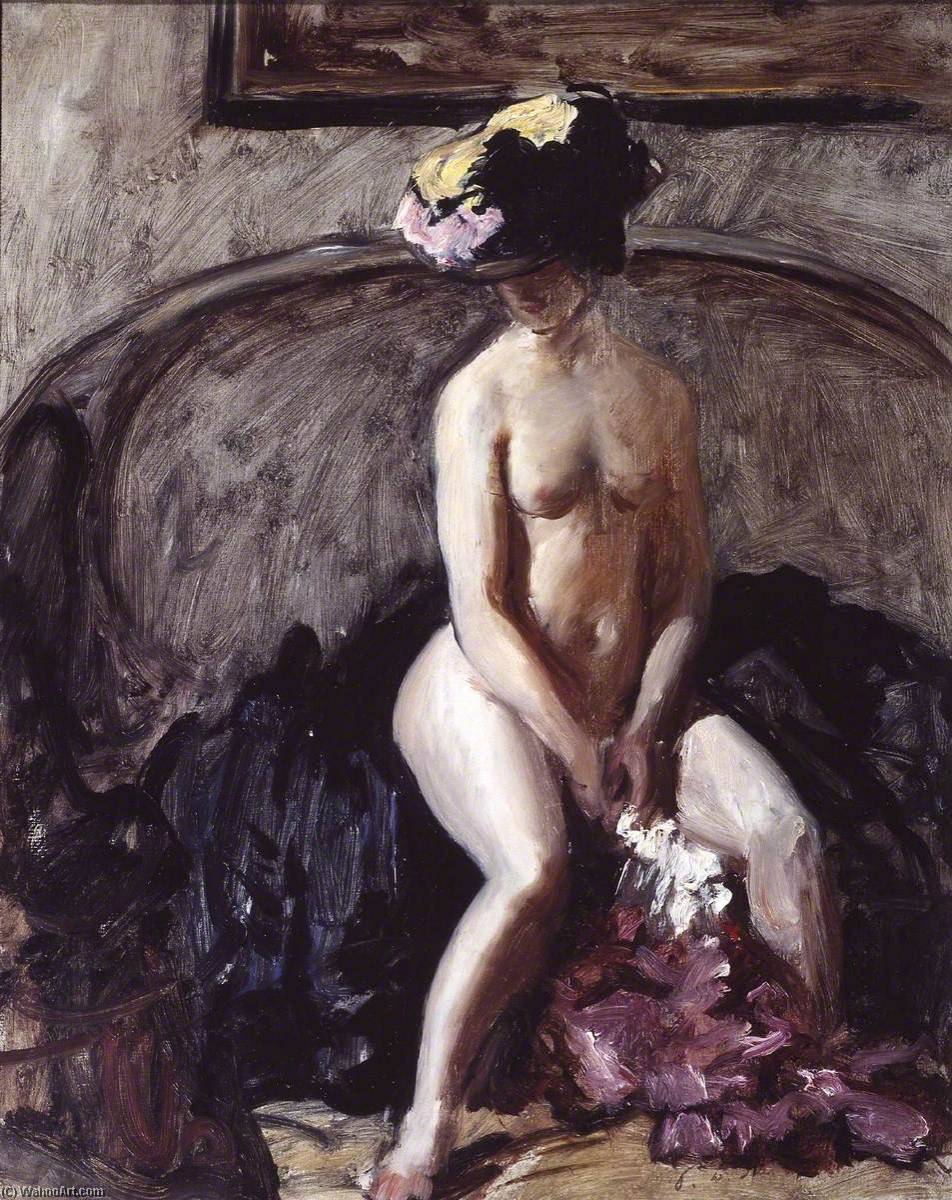 Seated Nude The Black Hat — Philip Wilson Steer