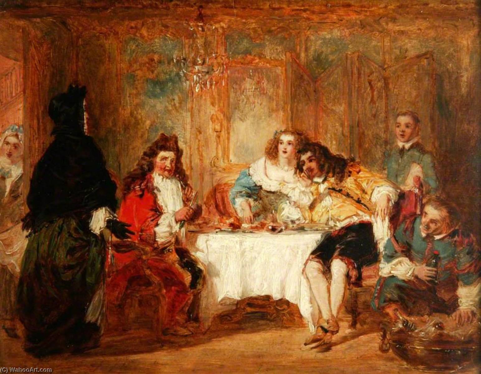 Mme Jourdain Discovers Her Husband At The Dinner Which He Gave To The Marquise And Count Dorante — William Powell Frith