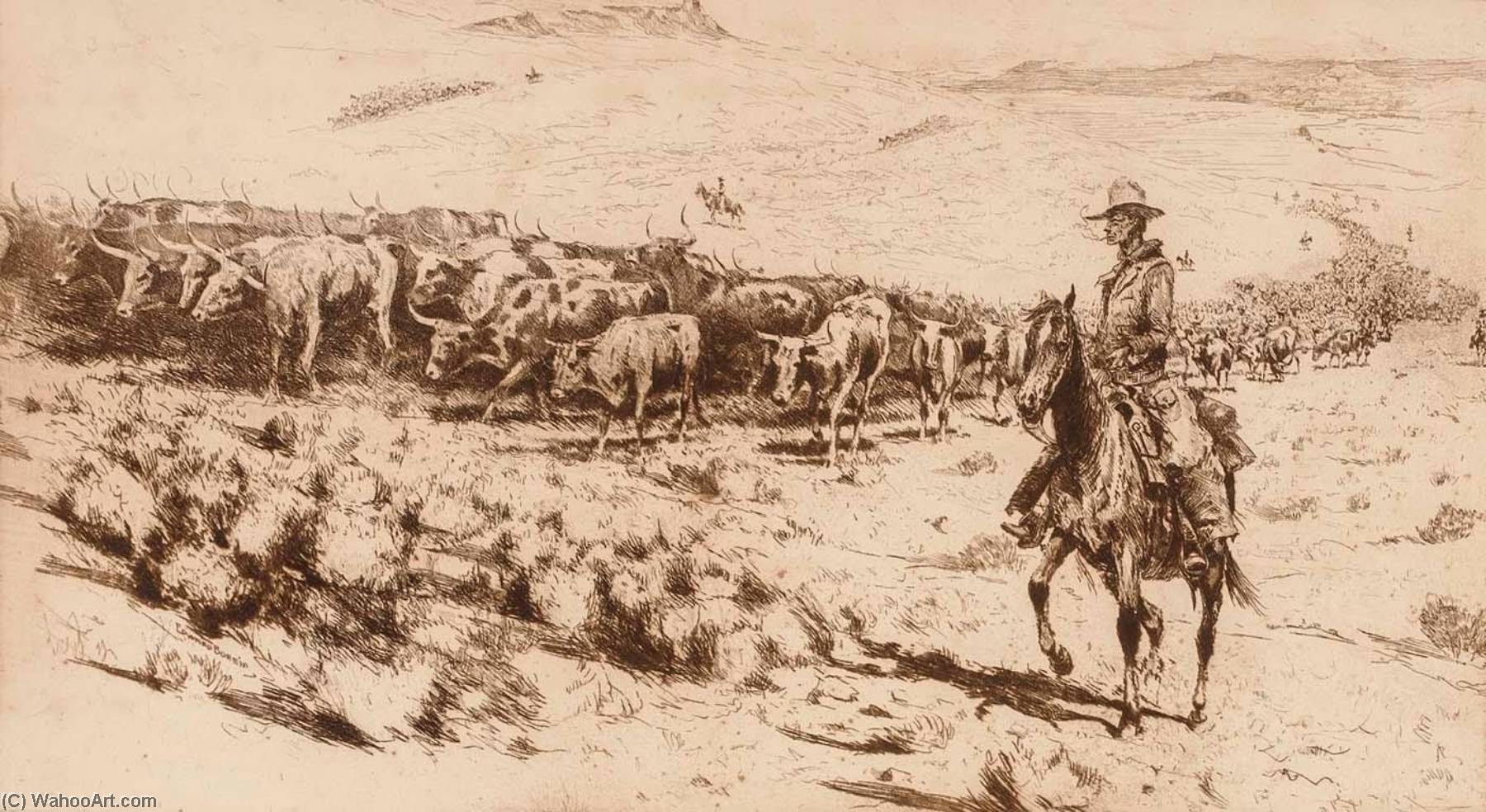 Trail Herd (no. 2) — Edward Borein