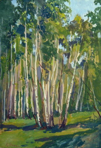 Birches At Noon — Konstantin Yuon