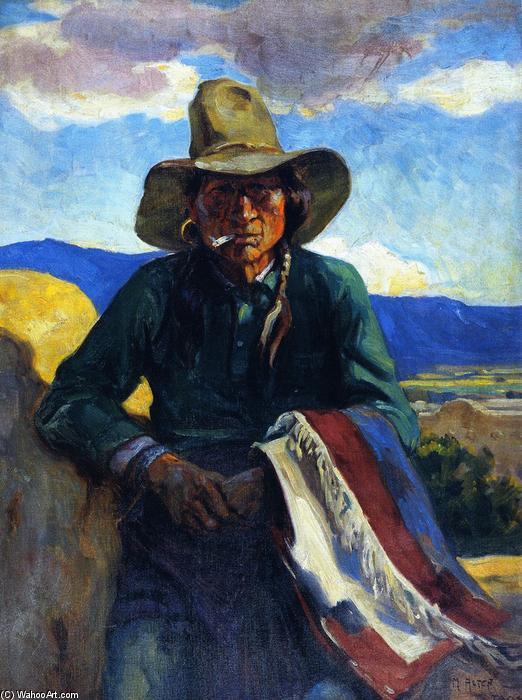 Smoking Apache, Taos, New Mexico — Mathias Joseph Alten
