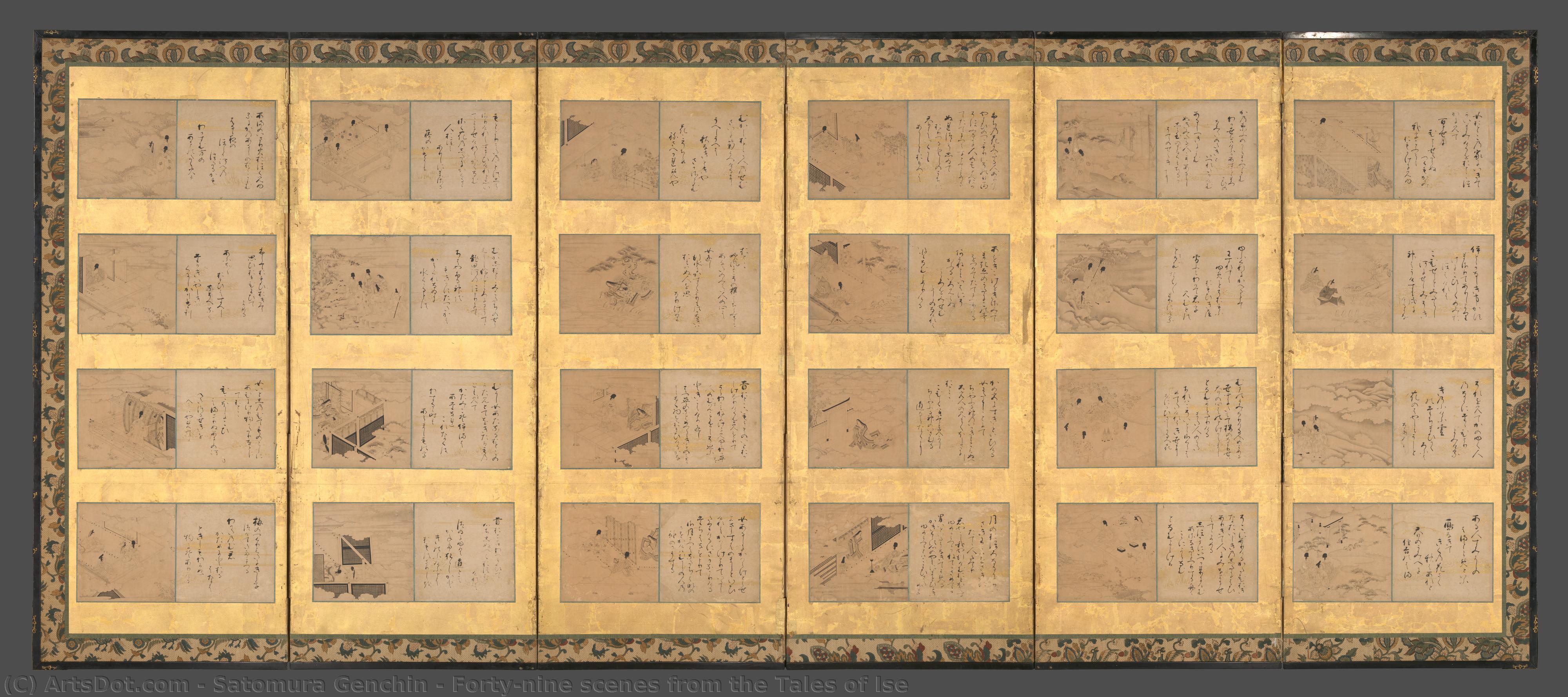 Forty-nine Scenes From The Tales Of Ise — Satōmura Genchin