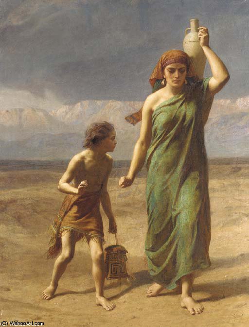 Hagar And Ishmael She Departed And Wandered In The Wilderness Of Beer Sheba — Frederick Goodall