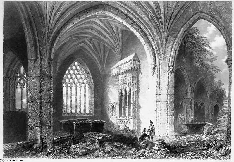 Holy Cross Abbey — William Henry Bartlett