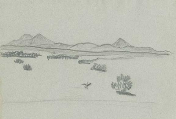 Sketch Of Desert Landscape — Nicholas Roerich