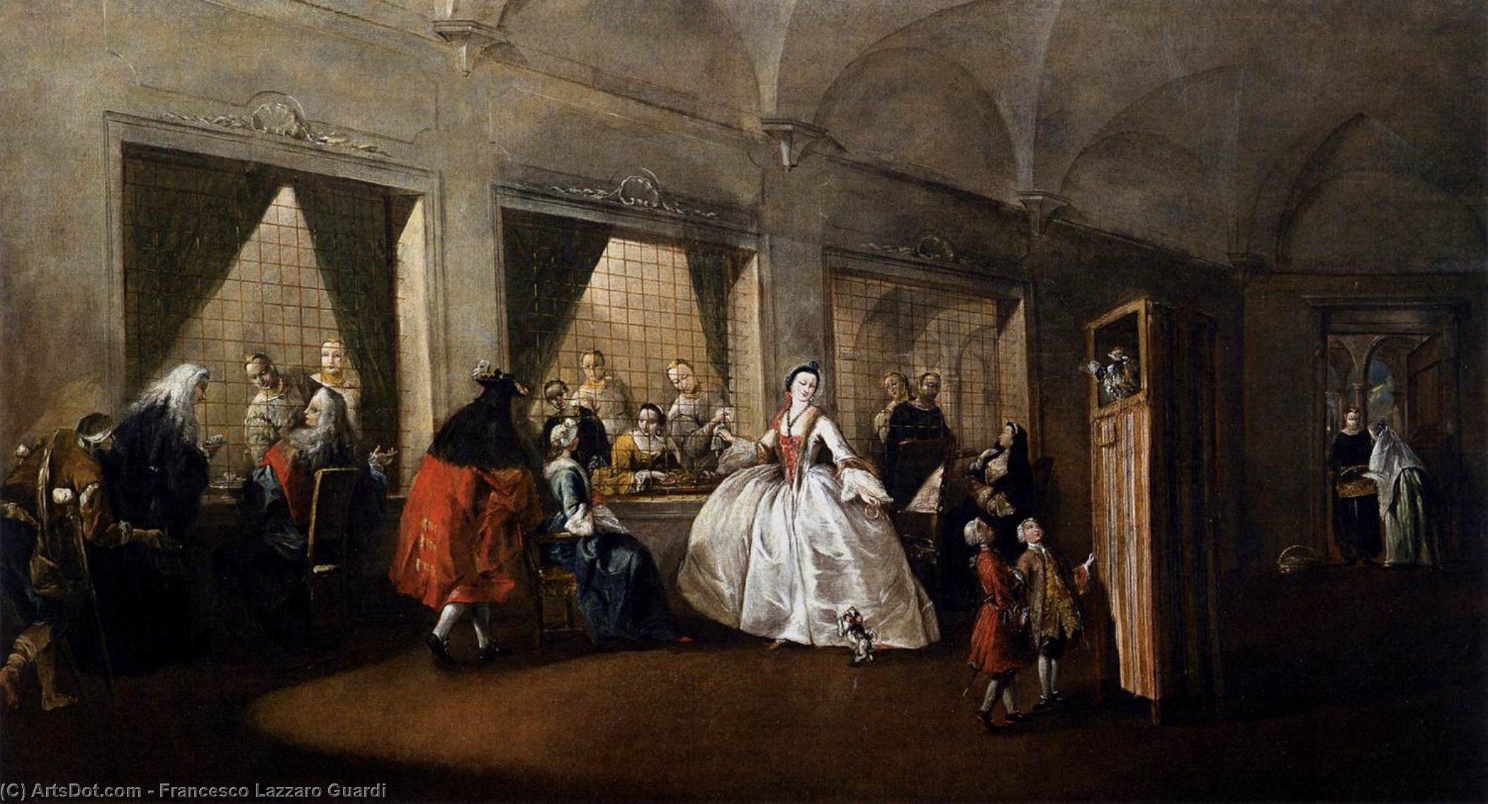 The Parlor Of The Nuns At San Zaccaria — Francesco Lazzaro Guardi