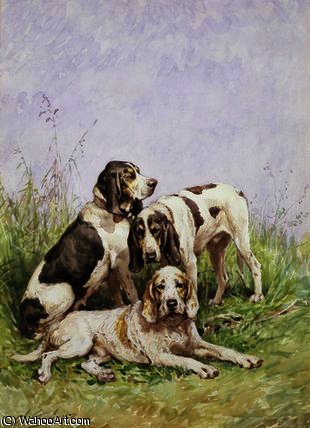 A Group Of French Hounds — Charles Olivier De Penne