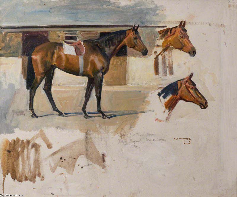 Study Of J. B. Rank's Horse, 'prince Regent', Druids' Lodge — Sir Alfred James Munnings