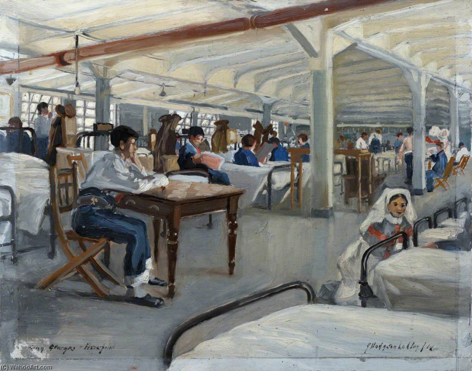 King George's Hospital, Stamford Street, Se The Largest Ward (71 Beds) — John Hodgson Lobley