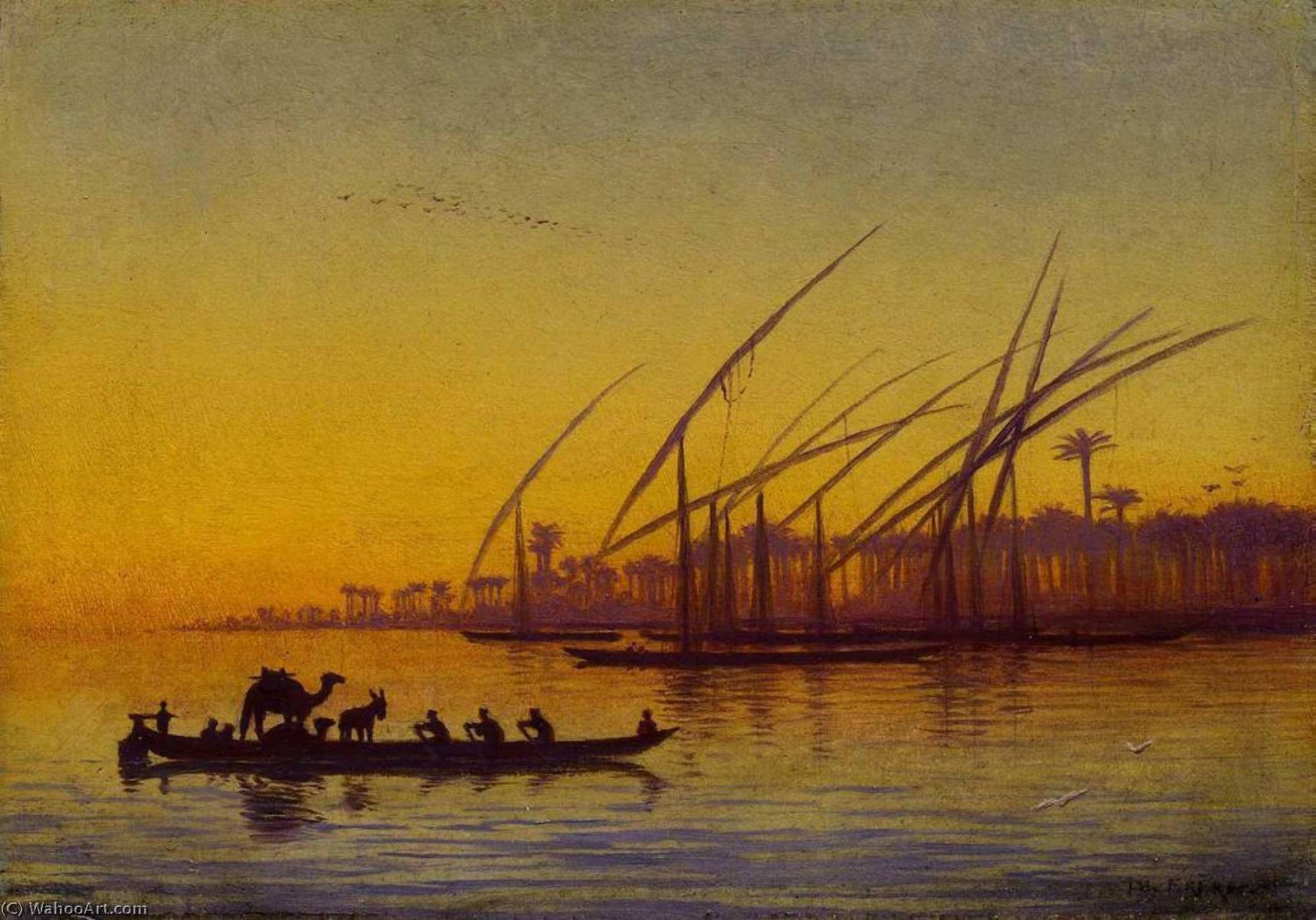 Evening On The Nile — Charles Théodore Frère Dit Frère Bey