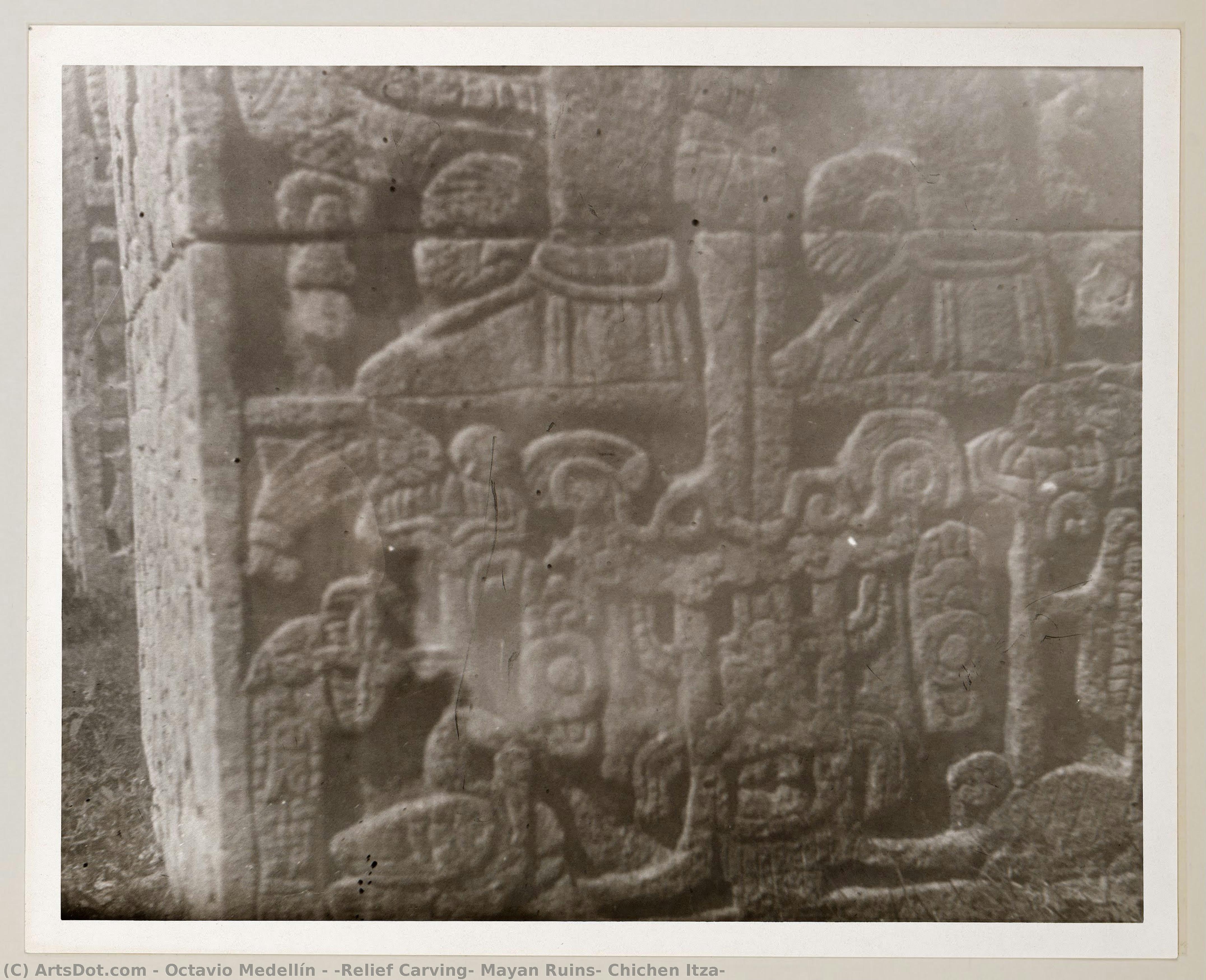 [relief Carving, Mayan Ruins, Chichen Itza] — Octavio Medellín