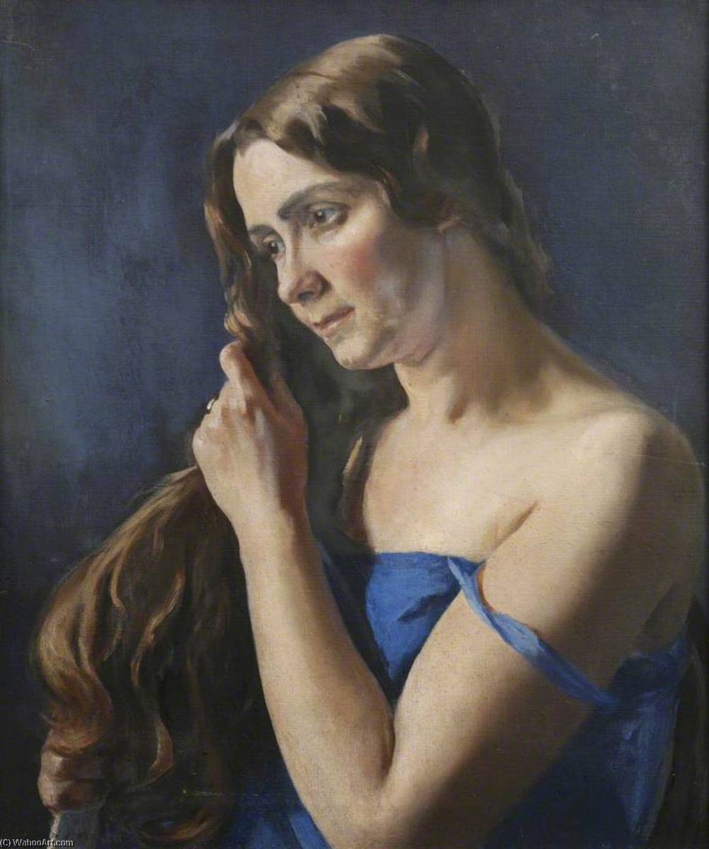 Woman With Long Hair (marjorie Mostyn, The Artist's Wife) — Leonard John Fuller