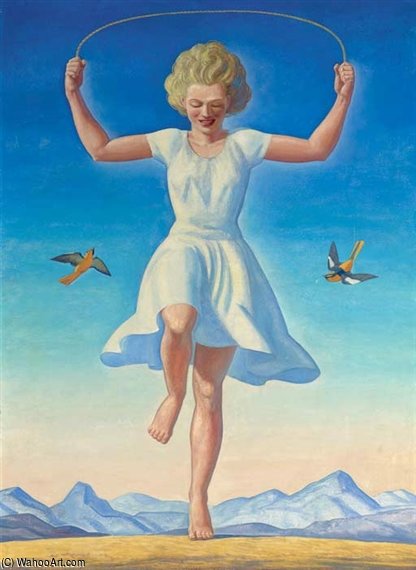 Girl Jumping Rope — Rockwell Kent